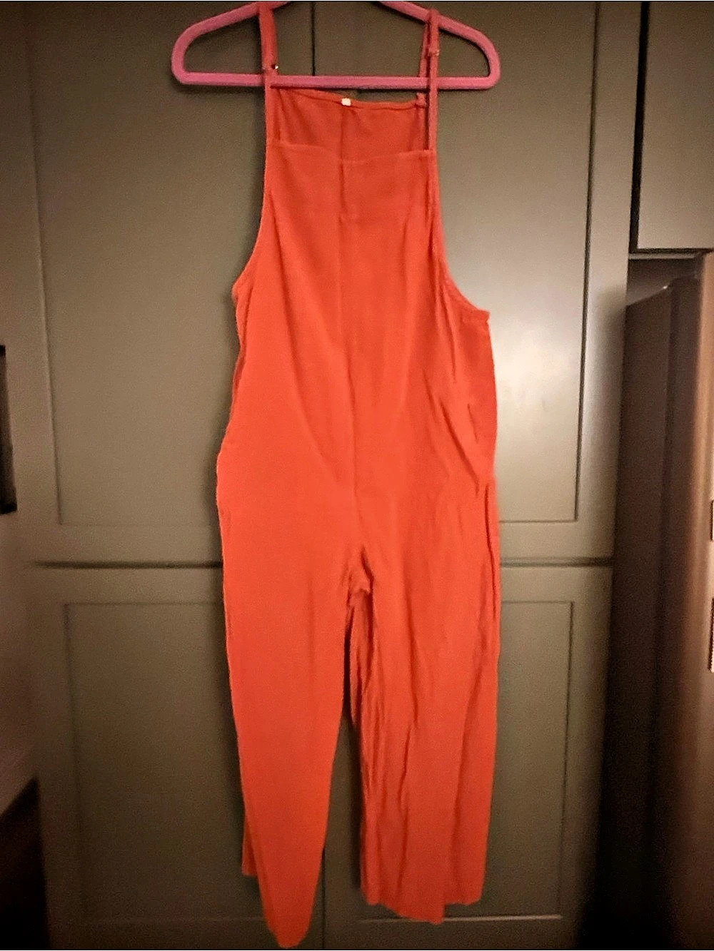 Sleeveless Jumpsuit in Orange Like New